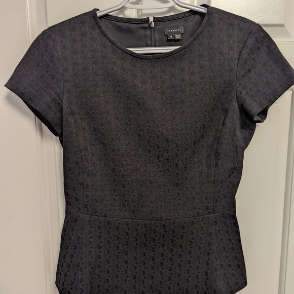 Theory Top - Black Peplum - Size S - Picture 3 of 8
